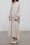 Mutedance 25 autumn and winter V-neck silk dress MD-MD25FW30-beige